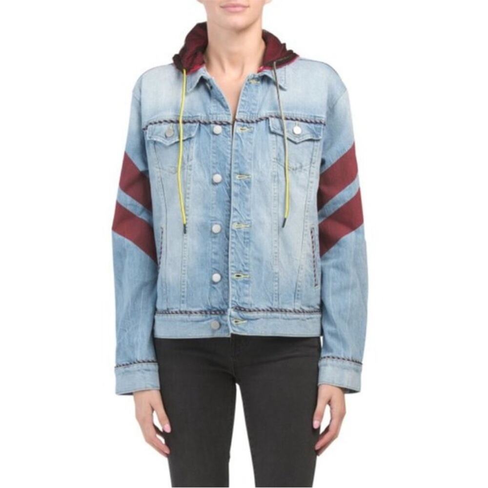 True Religion Hooded Jean Trucker Jacket Sz S NWT